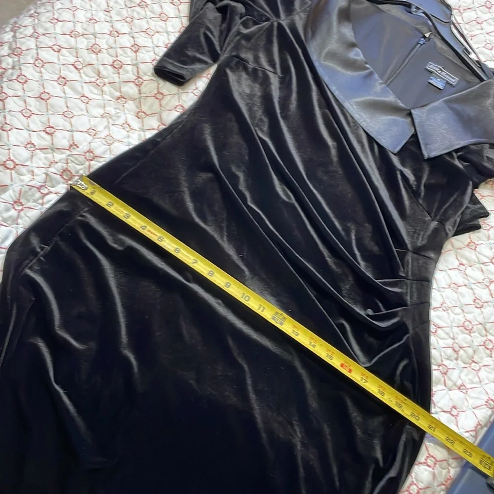 Jessica Howard velvet portrait satin collar dress